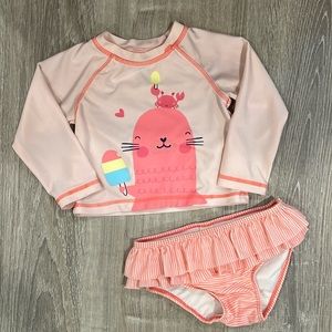 First Impressions kids two-piece rash guard swimsuit